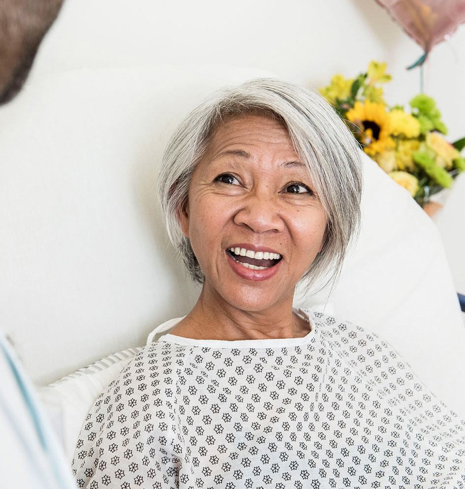 patient smiling with doctor