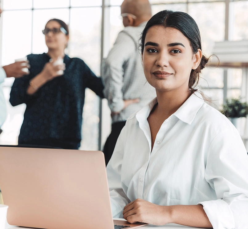 Lady smiling at camera
