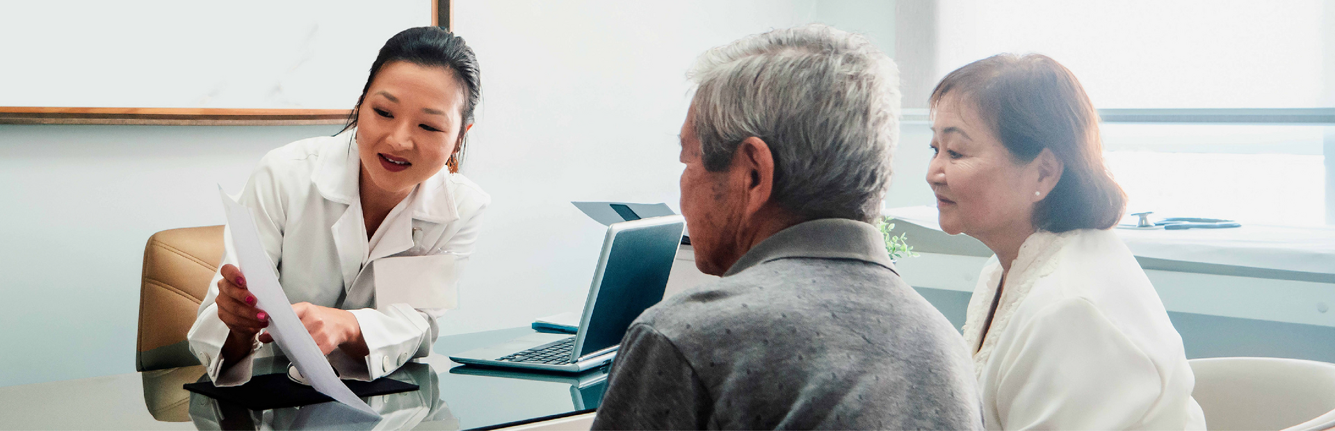 Patients and Doctor Discuss Results