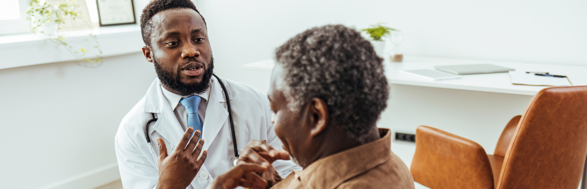 Doctor meets with patient to discuss the patient’s healthcare options
