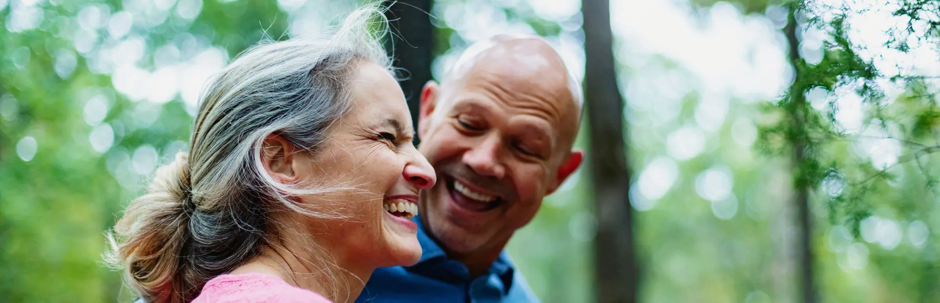 Two adults enjoying nature