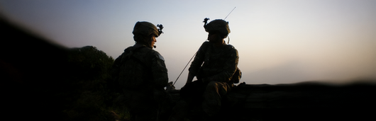 A Novartis employee and Veteran, Matt Baca, featured during his time in the military.