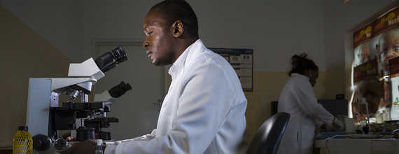 Black male scientist