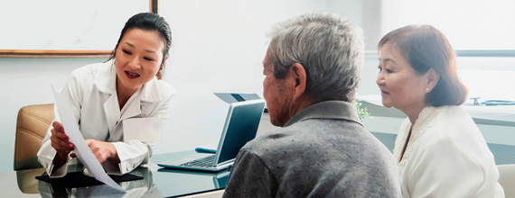 Patients and Doctor Discuss Results