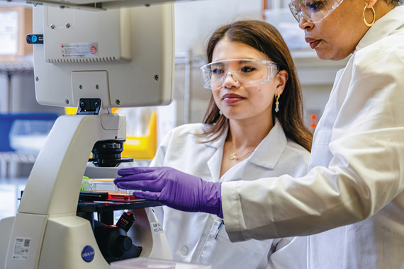 Scientist working in lab in East Hanover