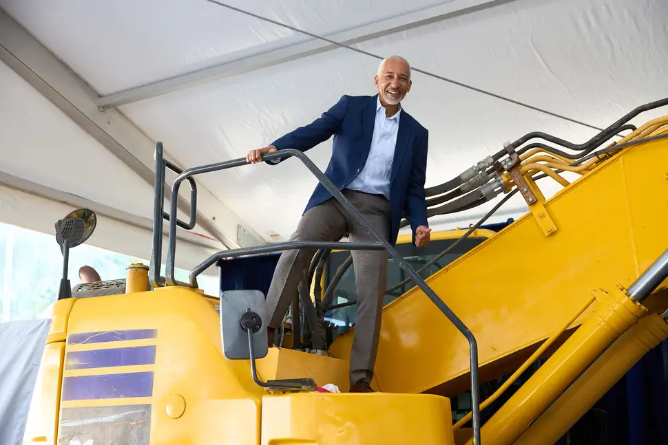 California Sites Head, Thierry Diagana, at the San Diego groundbreaking event.
