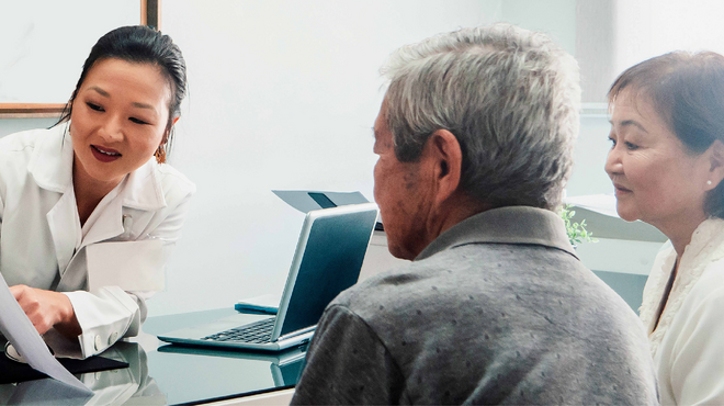 Patients and Doctor Discuss Results